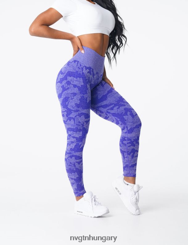 nők fitnesz B8T0BH667 NVGTN elektromos kék Camo varrat nélküli leggings