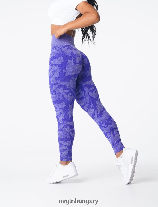 nők fitnesz B8T0BH667 NVGTN elektromos kék Camo varrat nélküli leggings