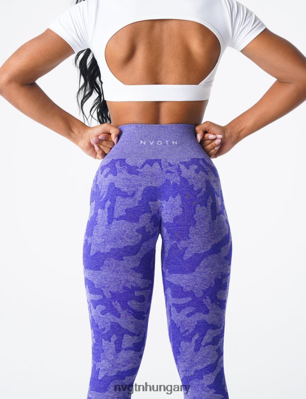 nők fitnesz B8T0BH667 NVGTN elektromos kék Camo varrat nélküli leggings