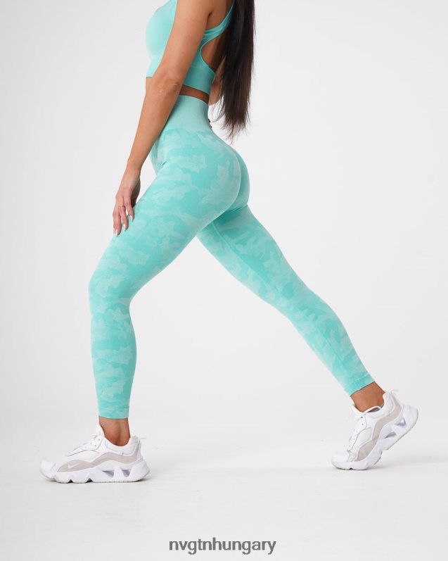 nők fitnesz B8T0BH668 NVGTN menta Camo varrat nélküli leggings