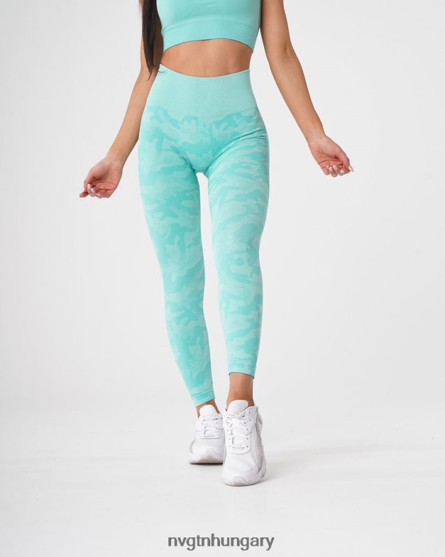 nők fitnesz B8T0BH668 NVGTN menta Camo varrat nélküli leggings