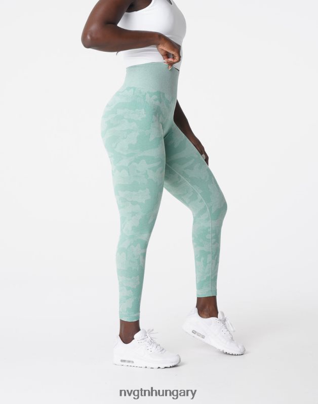 nők fitnesz B8T0BH672 NVGTN zsályaszínű Camo varrat nélküli leggings