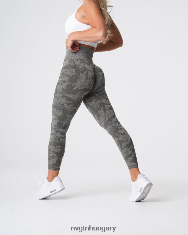 nők fitnesz B8T0BH675 NVGTN khaki zöld Camo varrat nélküli leggings