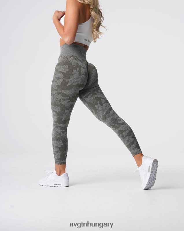 nők fitnesz B8T0BH675 NVGTN khaki zöld Camo varrat nélküli leggings