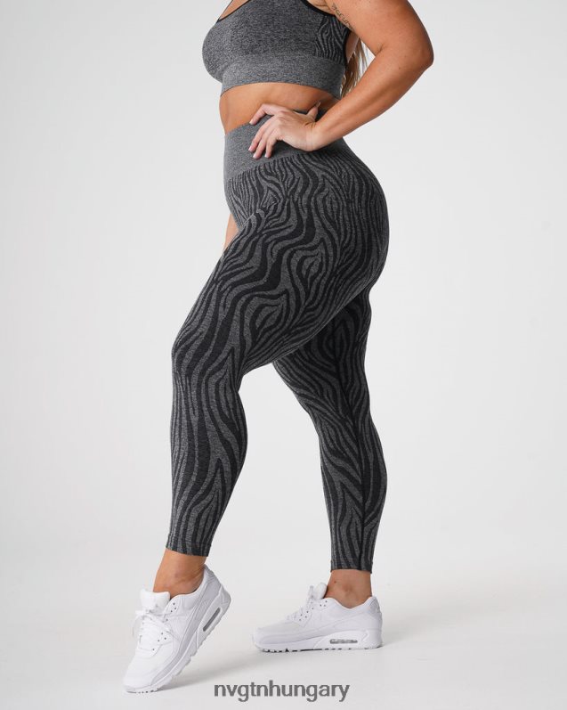 nők fitnesz B8T0BH677 NVGTN fekete pettyes zebra varrat nélküli leggings