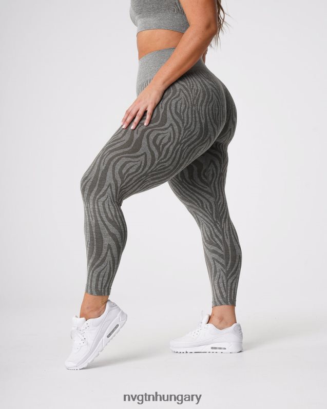nők fitnesz B8T0BH687 NVGTN khaki zöld zebra varrat nélküli leggings