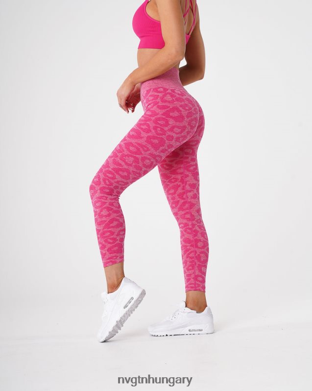 nők fitnesz B8T0BH689 NVGTN fukszia leopárd varrat nélküli leggings
