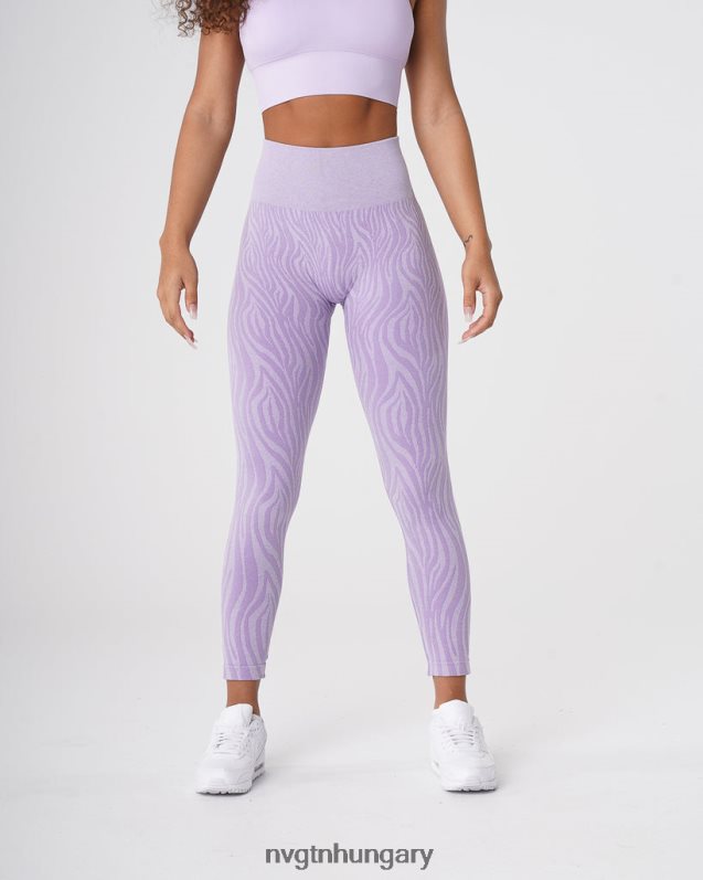 nők fitnesz B8T0BH690 NVGTN halványlila zebra varrat nélküli leggings
