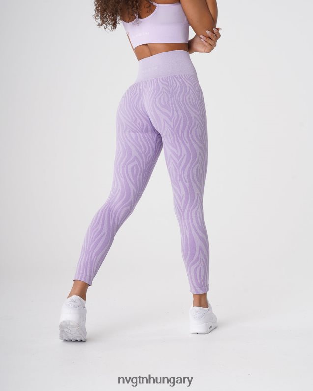 nők fitnesz B8T0BH690 NVGTN halványlila zebra varrat nélküli leggings