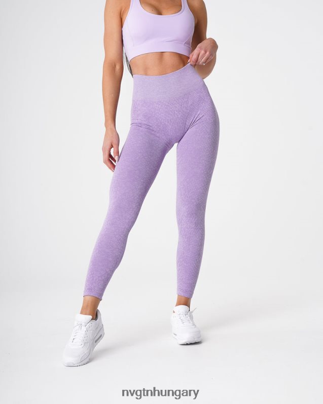 nők fitnesz B8T0BH692 NVGTN halványlila kígyóbőr varrat nélküli leggings