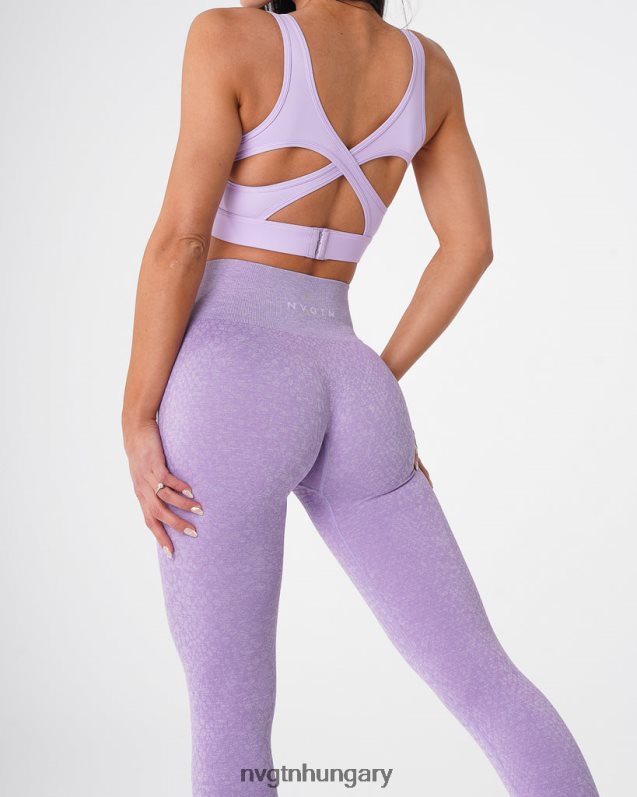 nők fitnesz B8T0BH692 NVGTN halványlila kígyóbőr varrat nélküli leggings