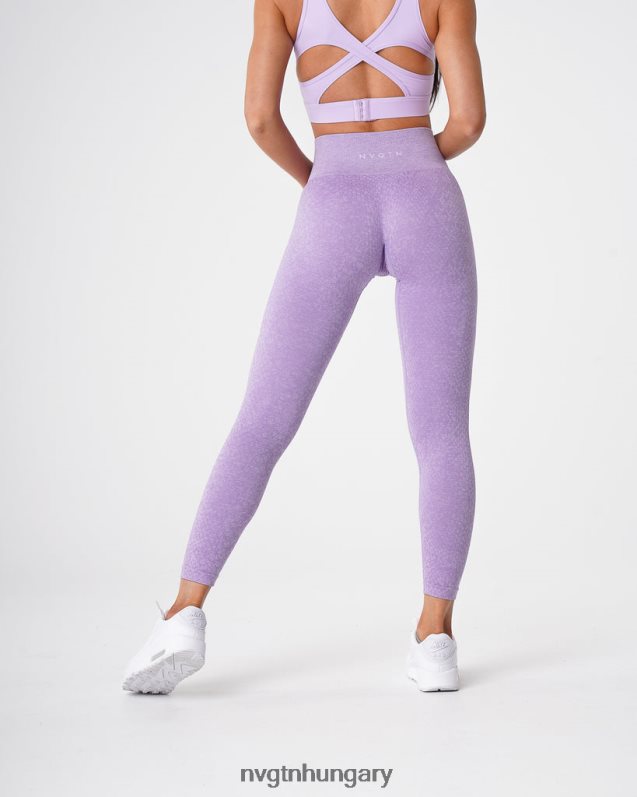 nők fitnesz B8T0BH692 NVGTN halványlila kígyóbőr varrat nélküli leggings