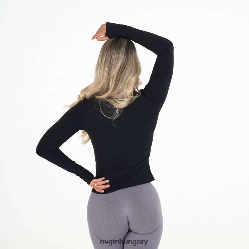 nők fitnesz B8T0BH270 NVGTN fekete fókusz pulóver