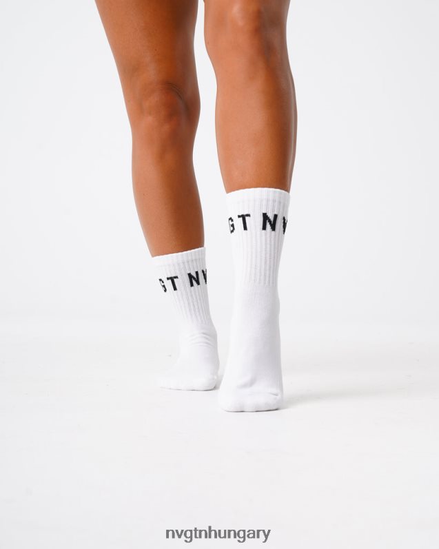 nők fitnesz B8T0BH714 NVGTN fehér legénységi zokni