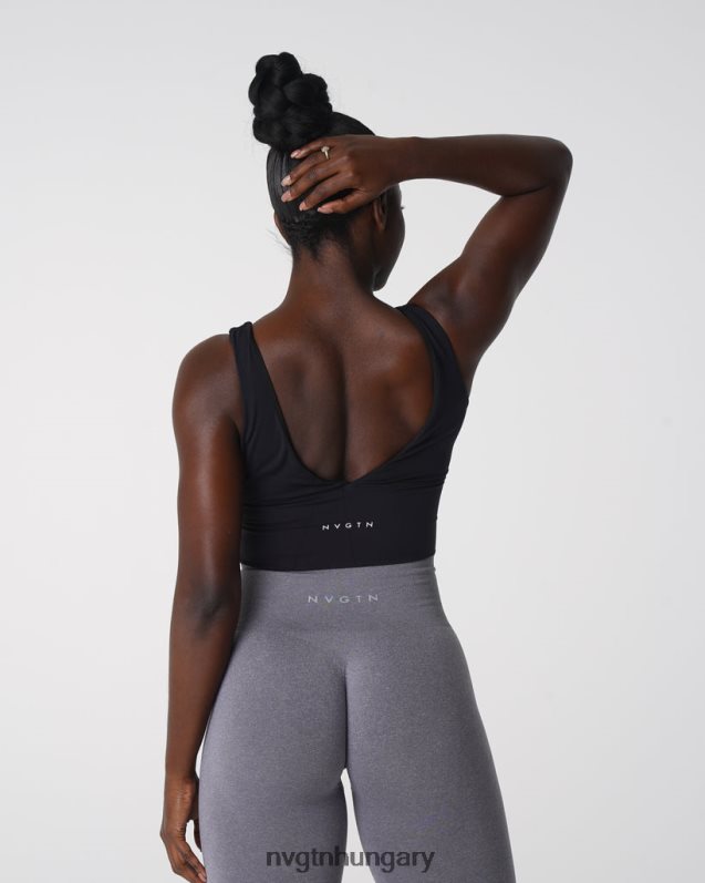 nők fitnesz B8T0BH102 NVGTN fekete essence melltartó