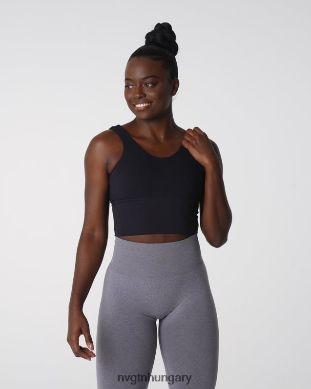 nők fitnesz B8T0BH102 NVGTN fekete essence melltartó