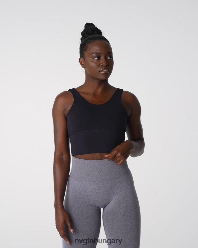 nők fitnesz B8T0BH102 NVGTN fekete essence melltartó