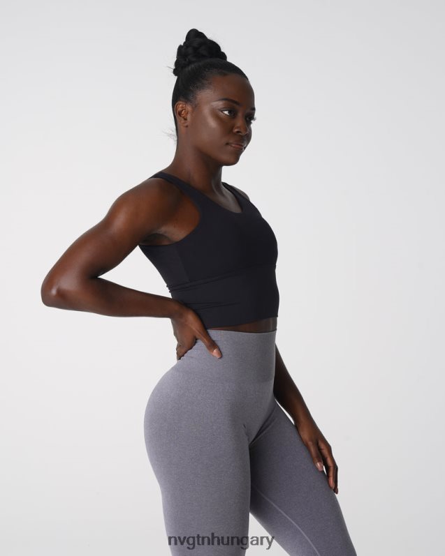 nők fitnesz B8T0BH102 NVGTN fekete essence melltartó