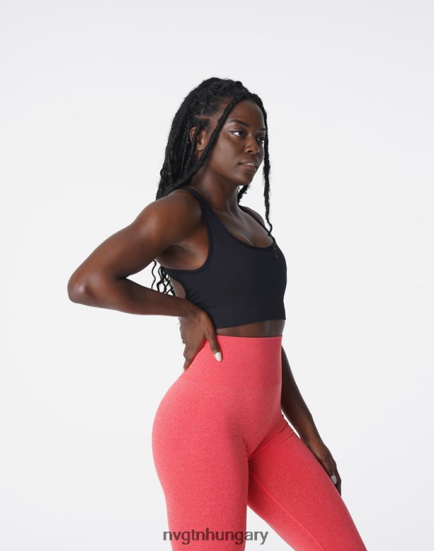nők fitnesz B8T0BH107 NVGTN fekete eclipse varrat nélküli melltartó