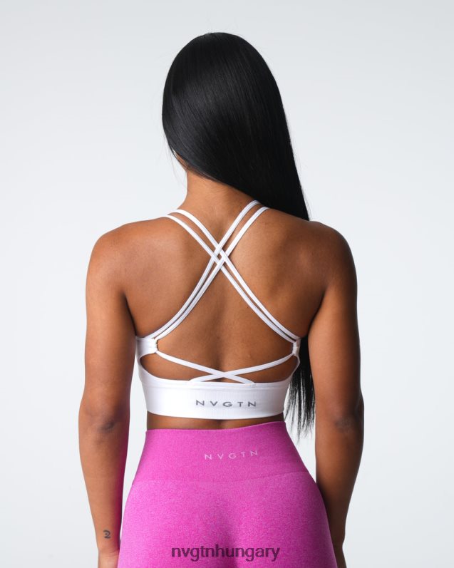 nők fitnesz B8T0BH10 NVGTN fehér erény varrat nélküli melltartó