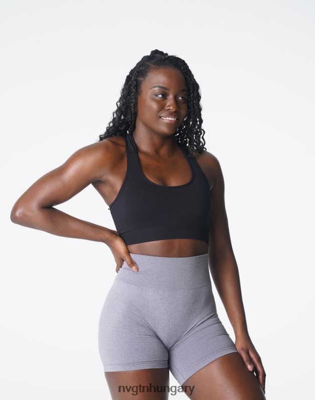 nők fitnesz B8T0BH128 NVGTN fekete túlfeszültség varrat nélküli melltartó