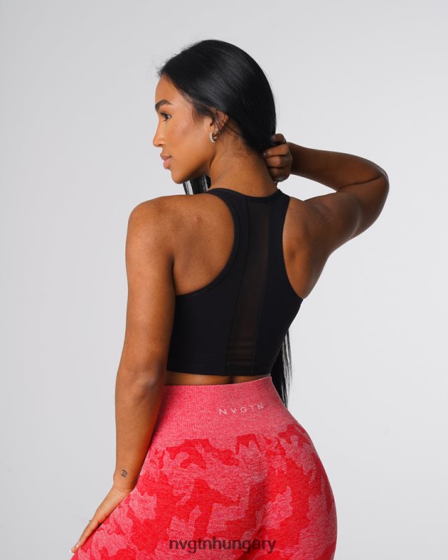 nők fitnesz B8T0BH133 NVGTN fekete ragyogó melltartó