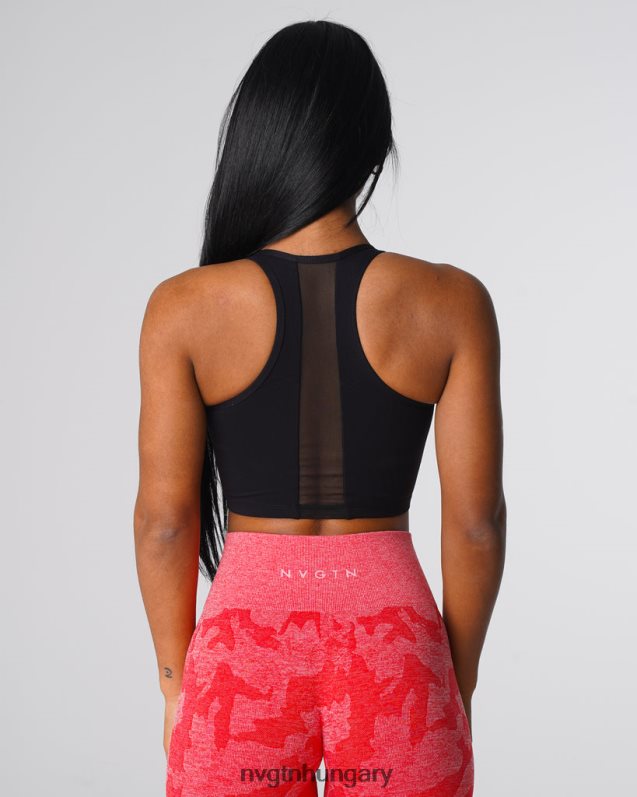 nők fitnesz B8T0BH133 NVGTN fekete ragyogó melltartó