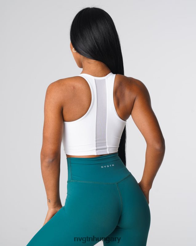 nők fitnesz B8T0BH134 NVGTN fehér ragyogó melltartó