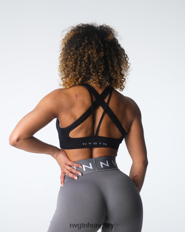 nők fitnesz B8T0BH13 NVGTN fekete inspirálja a varrat nélküli melltartót