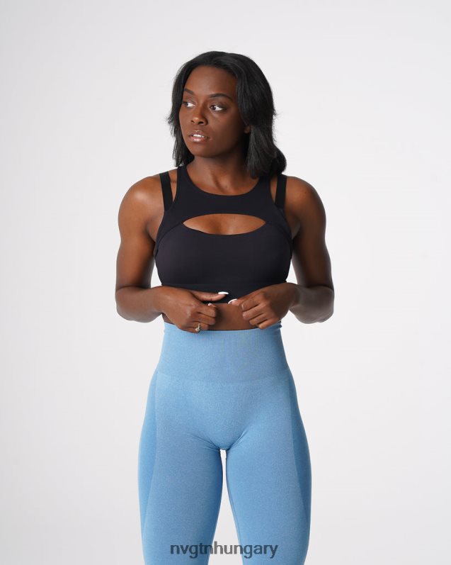 nők fitnesz B8T0BH150 NVGTN fekete csúcs melltartó