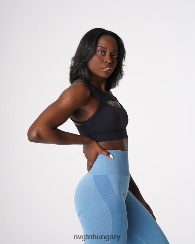 nők fitnesz B8T0BH150 NVGTN fekete csúcs melltartó