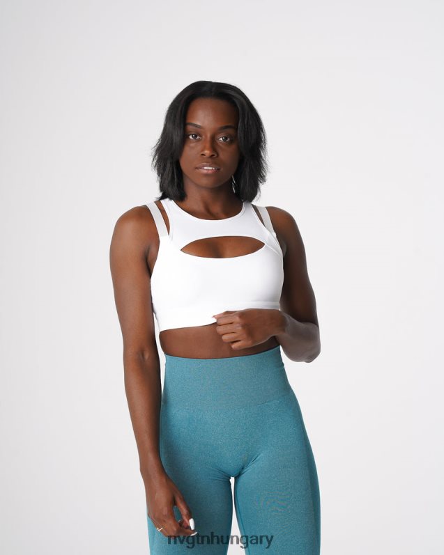 nők fitnesz B8T0BH151 NVGTN fehér csúcs melltartó