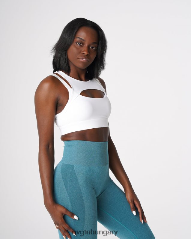 nők fitnesz B8T0BH151 NVGTN fehér csúcs melltartó