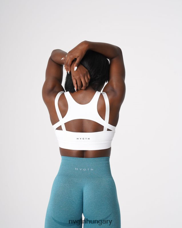 nők fitnesz B8T0BH151 NVGTN fehér csúcs melltartó