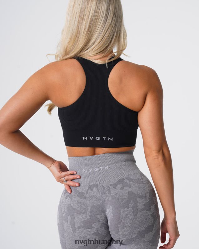 nők fitnesz B8T0BH154 NVGTN fekete összehúzott varrat nélküli melltartó
