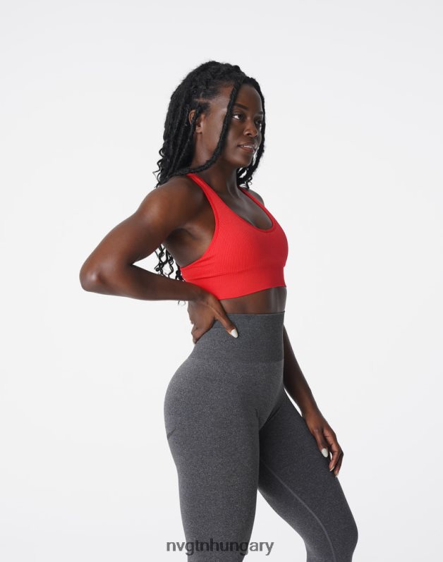 nők fitnesz B8T0BH167 NVGTN skarlátvörös galaxy bordázott varrat nélküli melltartó