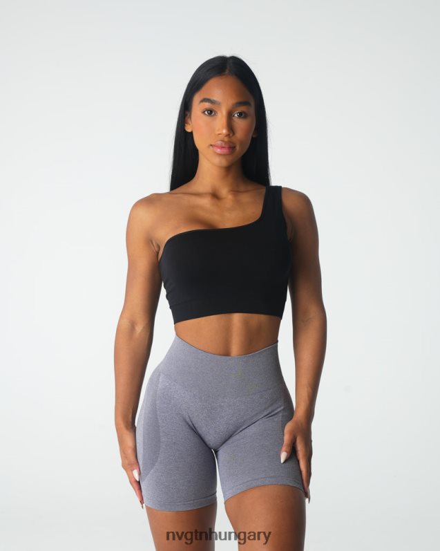 nők fitnesz B8T0BH17 NVGTN fekete szenvedély zökkenőmentes melltartó