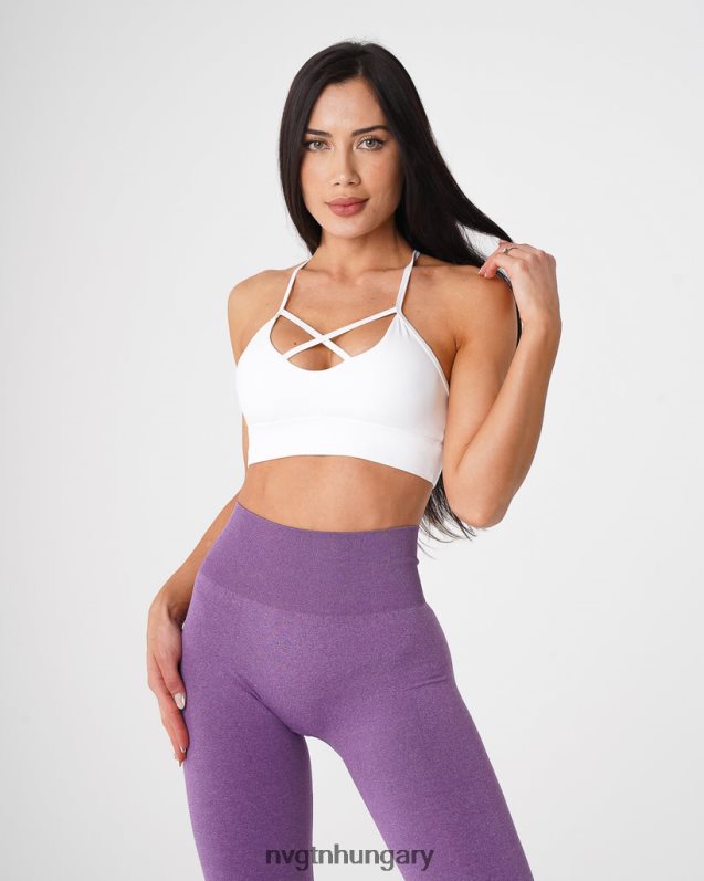 nők fitnesz B8T0BH182 NVGTN fehér oázis melltartó