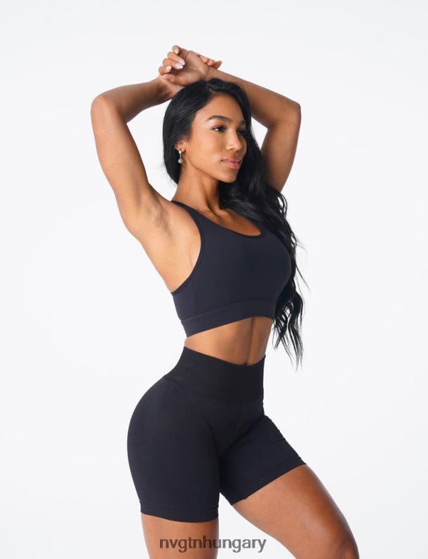 nők fitnesz B8T0BH187 NVGTN fekete trió melltartó