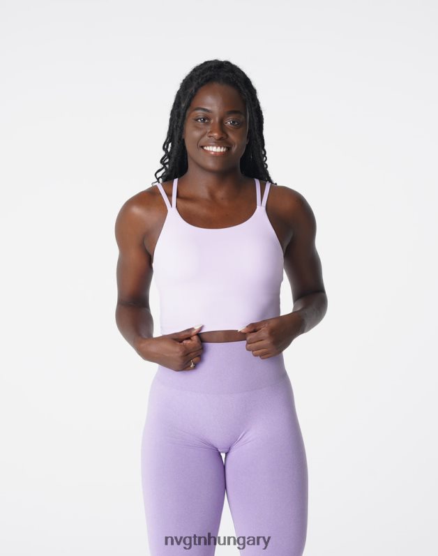 nők fitnesz B8T0BH192 NVGTN levendula poise melltartó felső