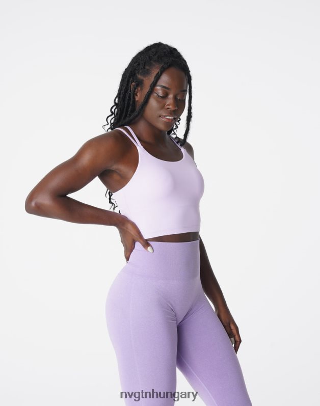 nők fitnesz B8T0BH192 NVGTN levendula poise melltartó felső