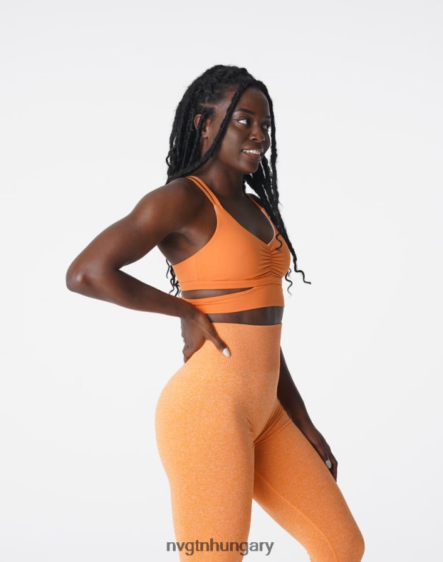 nők fitnesz B8T0BH194 NVGTN égetett narancs forgó melltartó