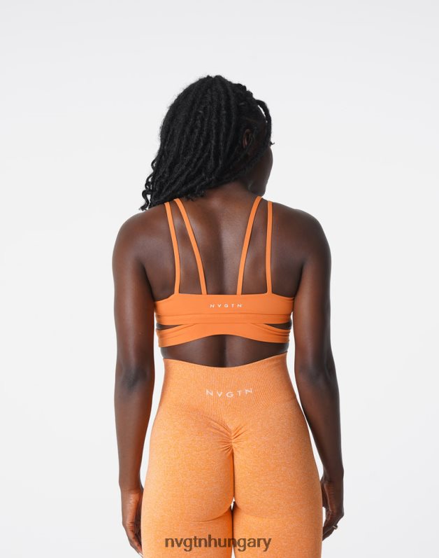 nők fitnesz B8T0BH194 NVGTN égetett narancs forgó melltartó