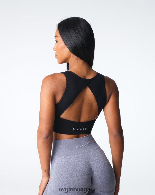 nők fitnesz B8T0BH1 NVGTN fekete felhatalmazza a varrat nélküli melltartót