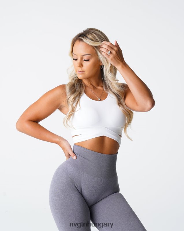 nők fitnesz B8T0BH201 NVGTN fehér faragatlan varrat nélküli melltartó felső