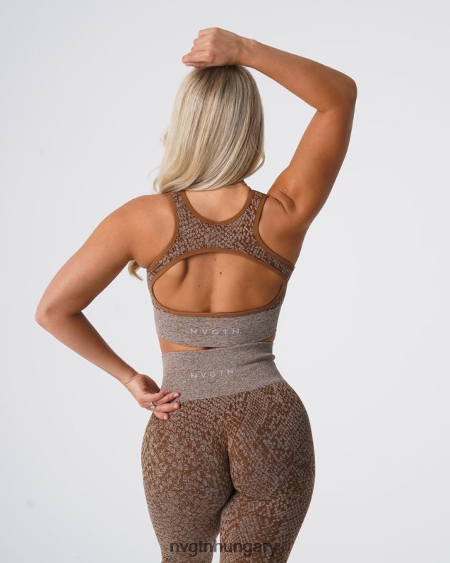 nők fitnesz B8T0BH218 NVGTN mohaachát kígyóbőr eclipse varrat nélküli melltartó