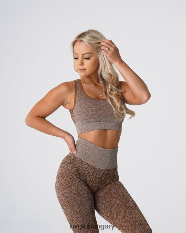 nők fitnesz B8T0BH218 NVGTN mohaachát kígyóbőr eclipse varrat nélküli melltartó