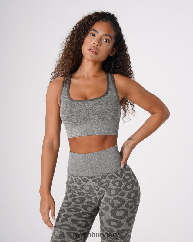 nők fitnesz B8T0BH219 NVGTN khaki zöld leopard eclipse varrat nélküli melltartó