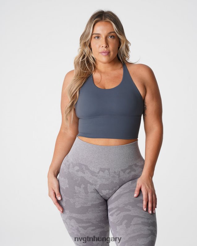 nők fitnesz B8T0BH229 NVGTN kőszürke mátrix melltartó felső