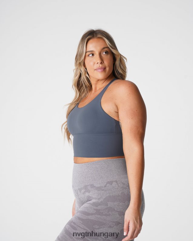 nők fitnesz B8T0BH229 NVGTN kőszürke mátrix melltartó felső